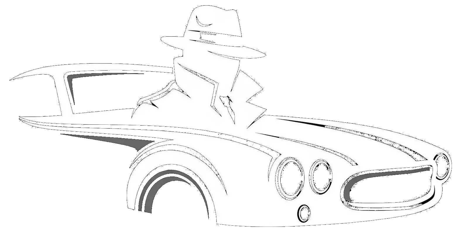 bad guy logo inverted