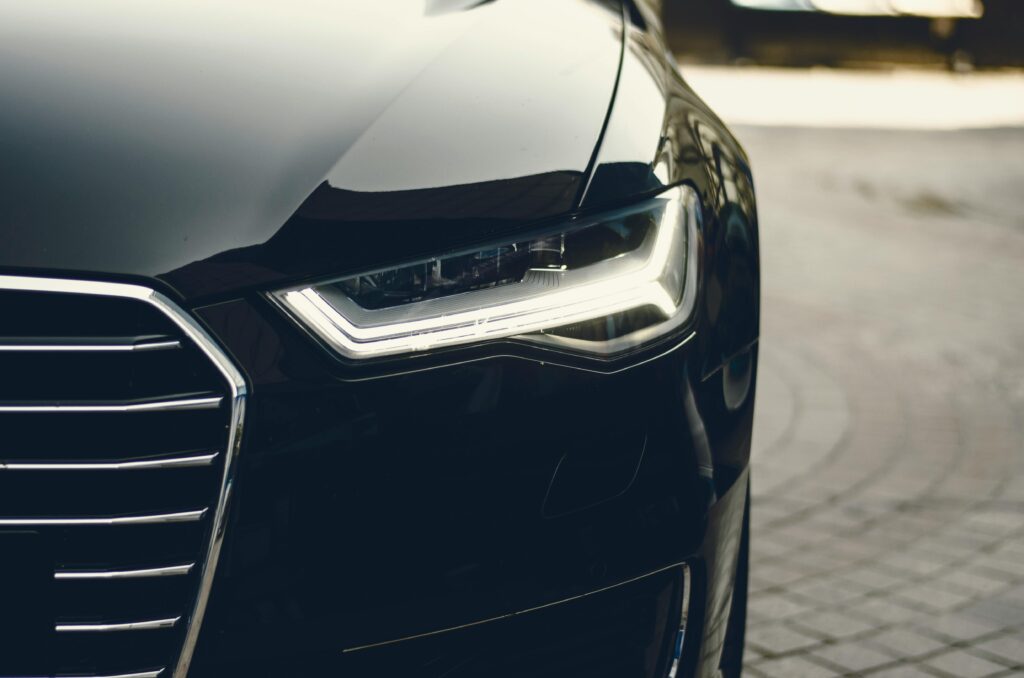 clean audi right side headlight